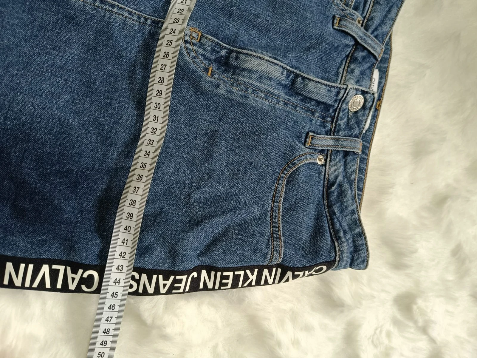 falda Calvin Klein vaquera algodón - jupe en jean mini femme – photo 7